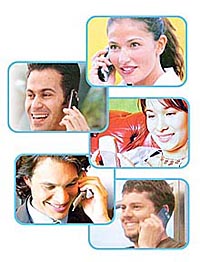 people talking on phones